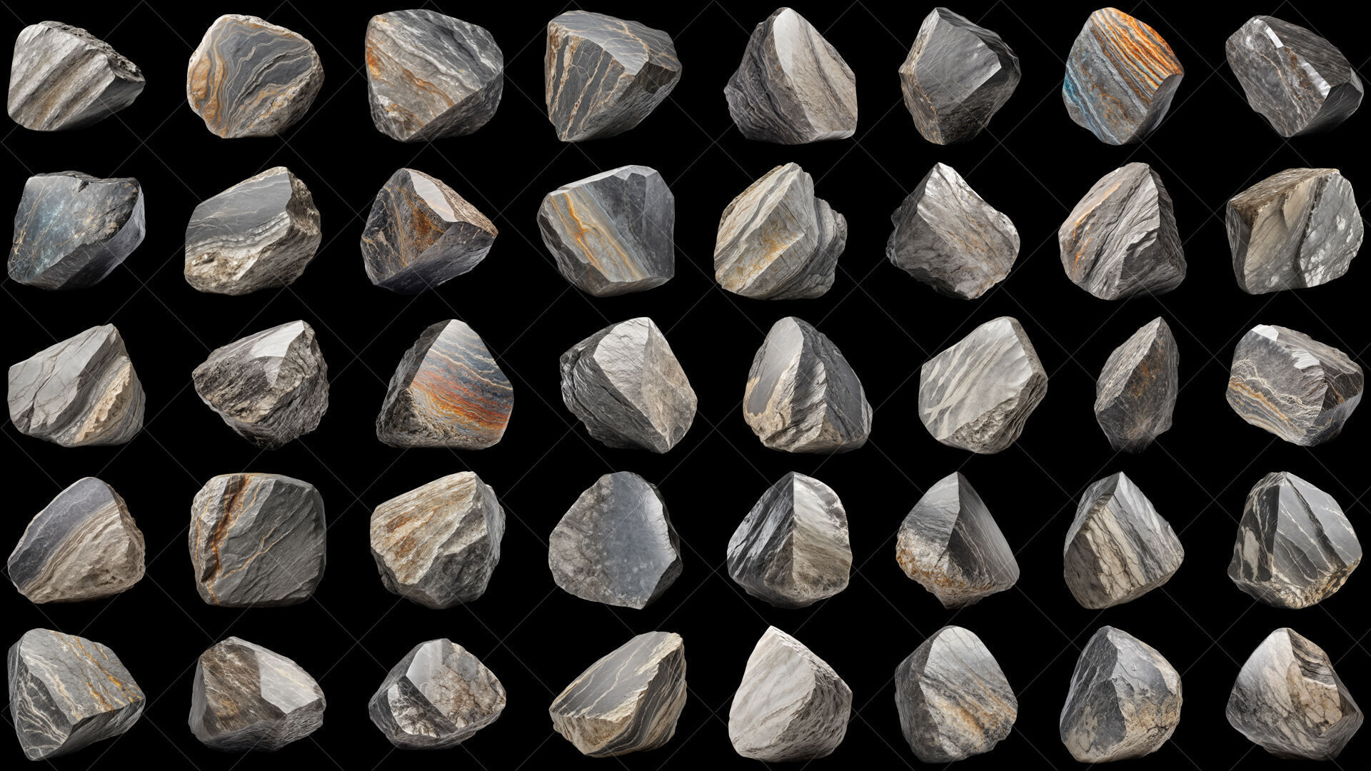 114 Transparent Mountain Stone Rocks Game Assets Texture_2