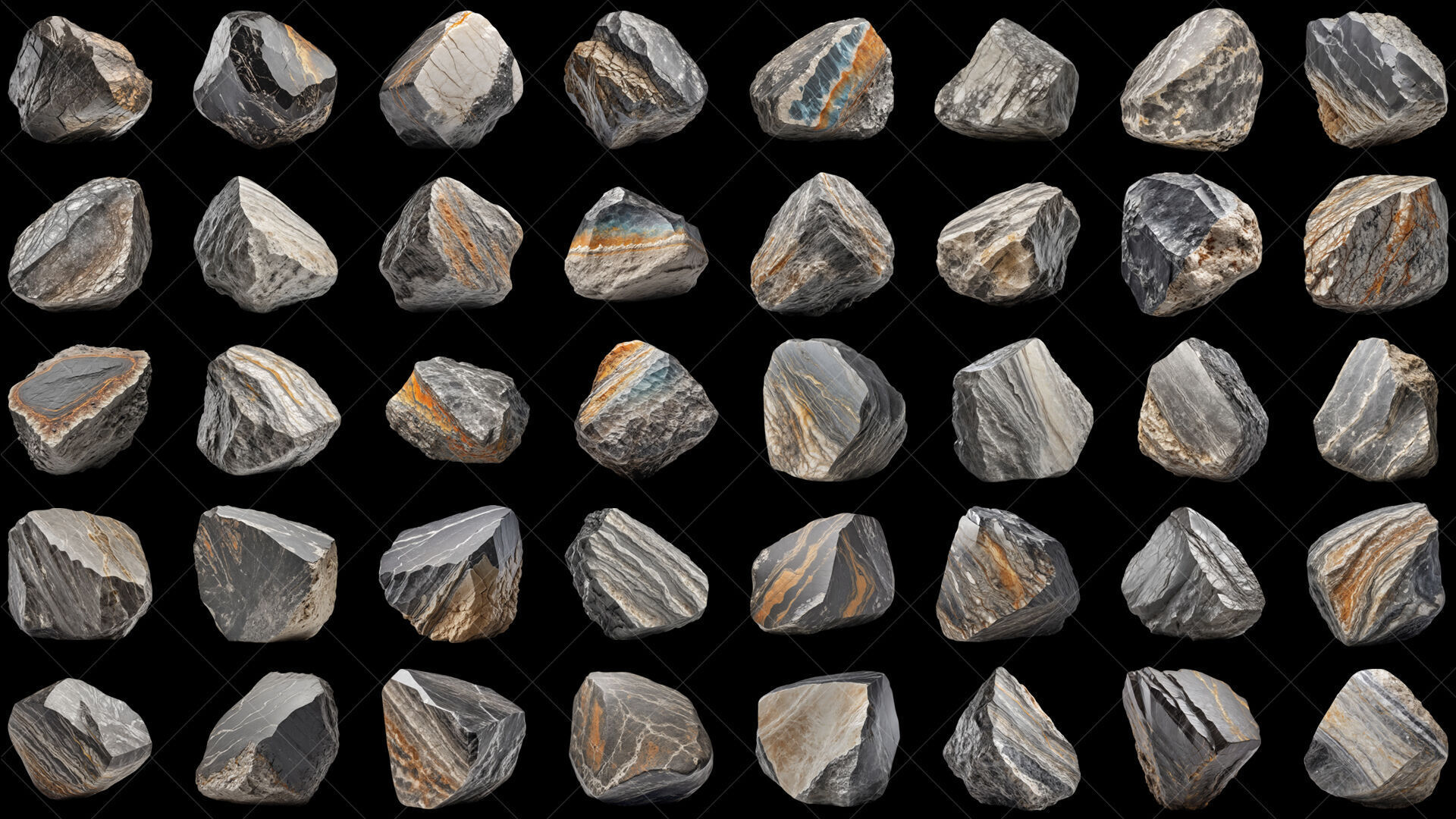 114 Transparent Mountain Stone Rocks Game Assets Texture_1