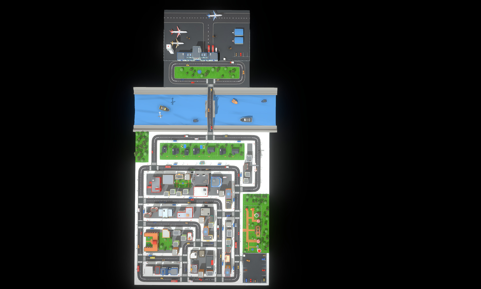 Low Poly City  Low-poly 3D model_6