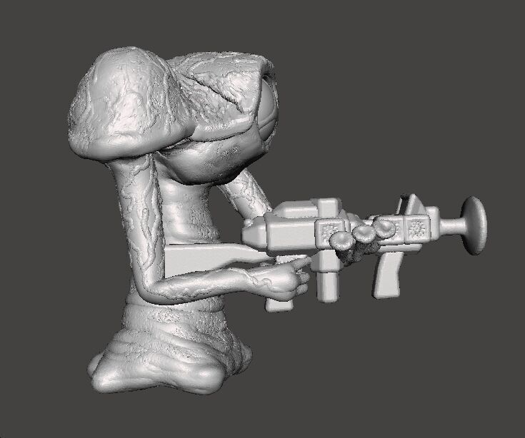 WAR OF THE WORLDS 1953 MARTIAN W BLASTER MODEL FIGURE SCIFI RPG 3D print model_4