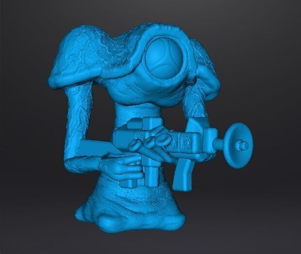 WAR OF THE WORLDS 1953 MARTIAN W BLASTER MODEL FIGURE SCIFI RPG 3D print model_9