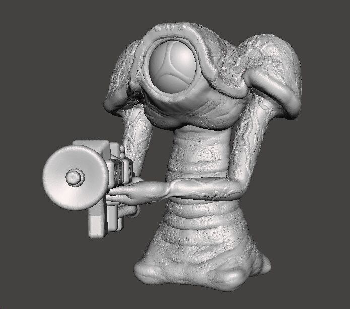 WAR OF THE WORLDS 1953 MARTIAN W BLASTER MODEL FIGURE SCIFI RPG 3D print model_2