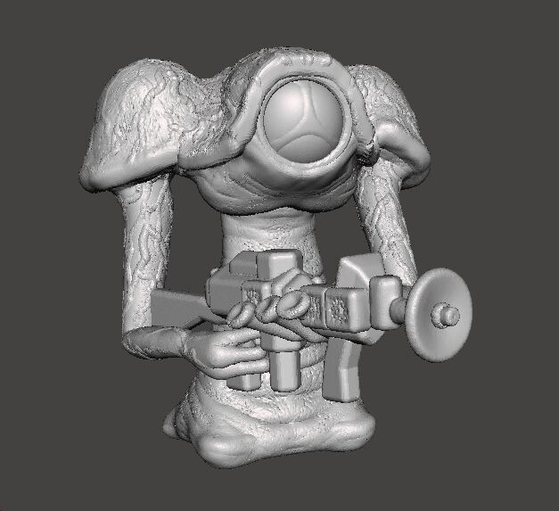 WAR OF THE WORLDS 1953 MARTIAN W BLASTER MODEL FIGURE SCIFI RPG 3D print model_1