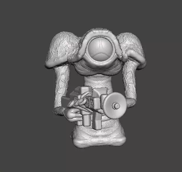 WAR OF THE WORLDS 1953 MARTIAN W BLASTER MODEL FIGURE SCIFI RPG 3D print model_0