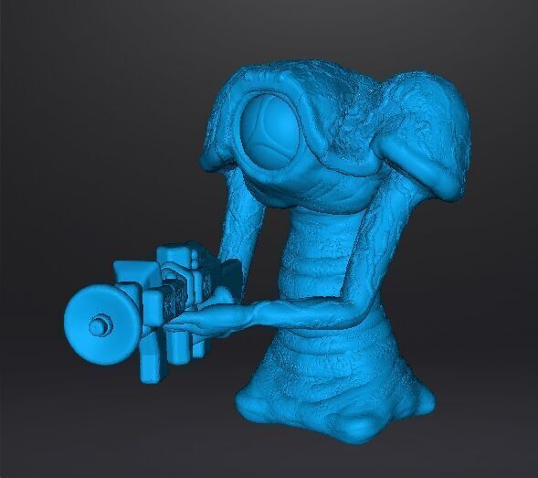 WAR OF THE WORLDS 1953 MARTIAN W BLASTER MODEL FIGURE SCIFI RPG 3D print model_10