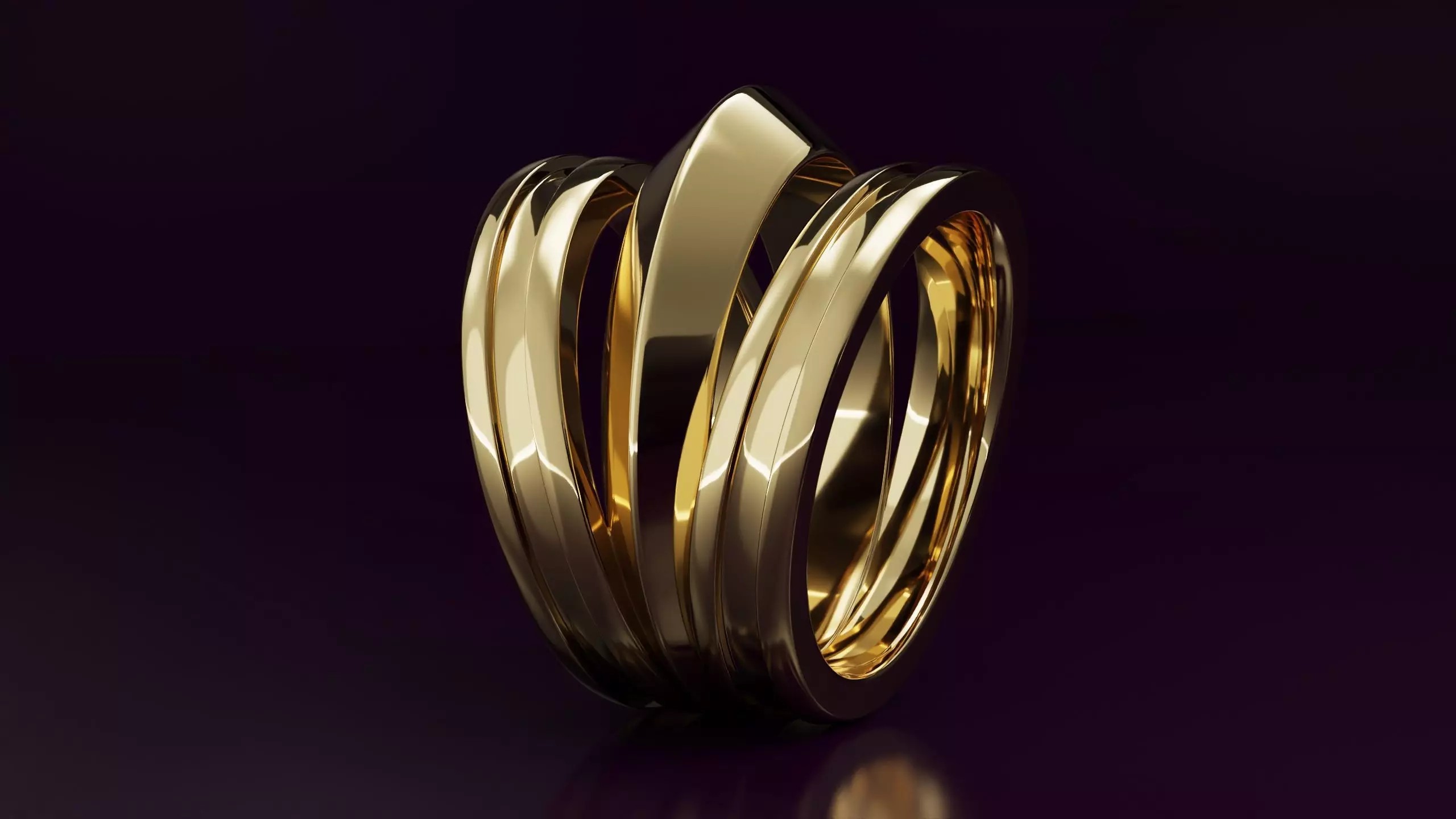 free form ring N44 3D print model