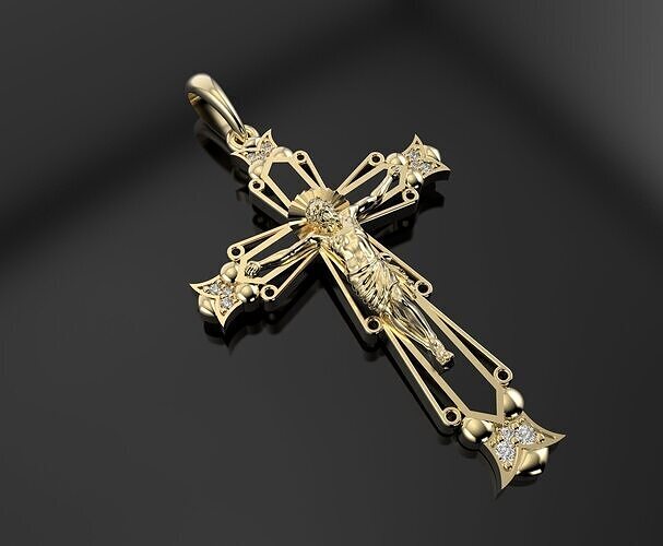 Orthodox Cross With Jesus 3D print model