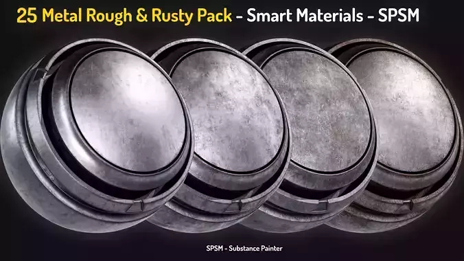 25 Metal Rough And Rusty Smart Material