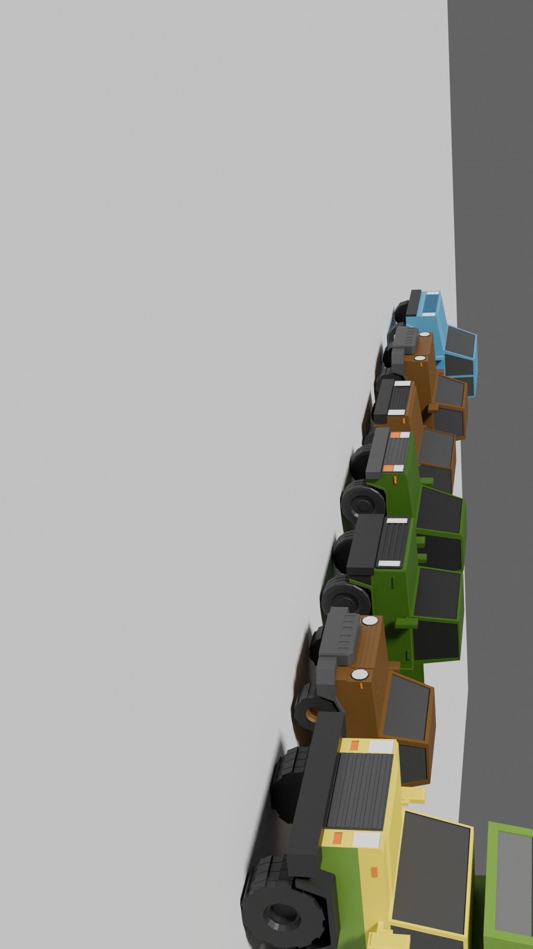 Low Poly Pickup Trucks Pack   Game Ready Low-poly 3D model_3