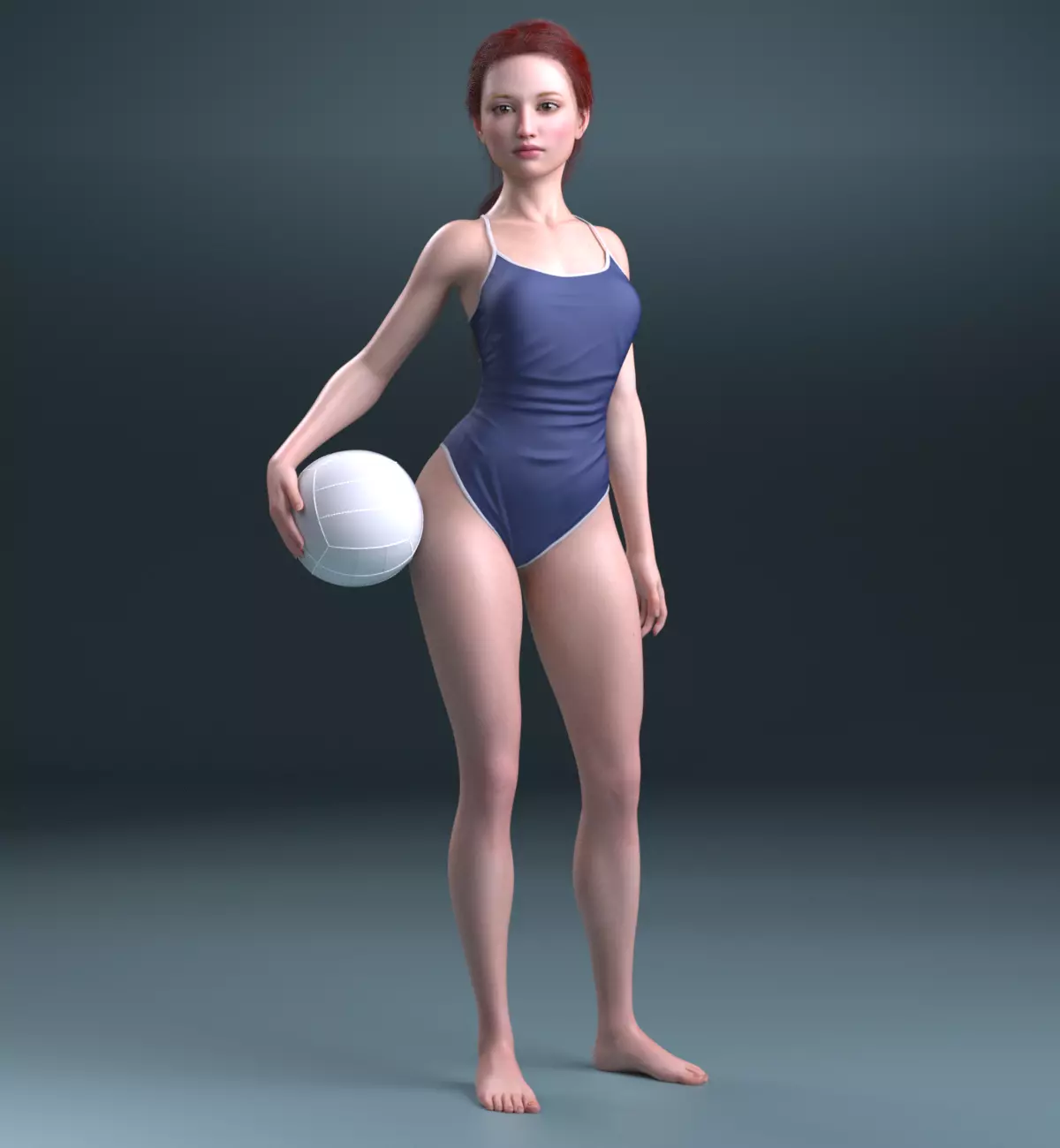 beach volleyball girls 3D print model