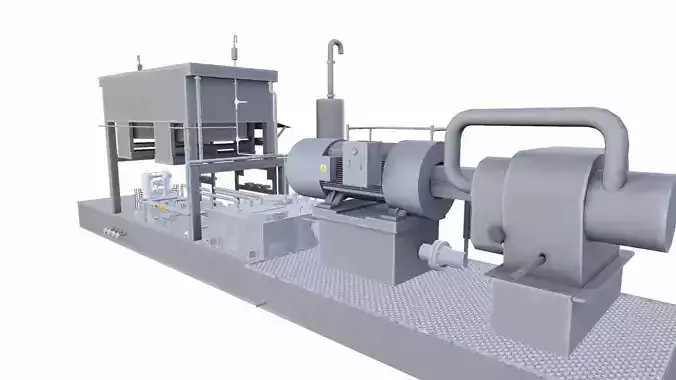 Air Compressor Pump Low-poly 3D model