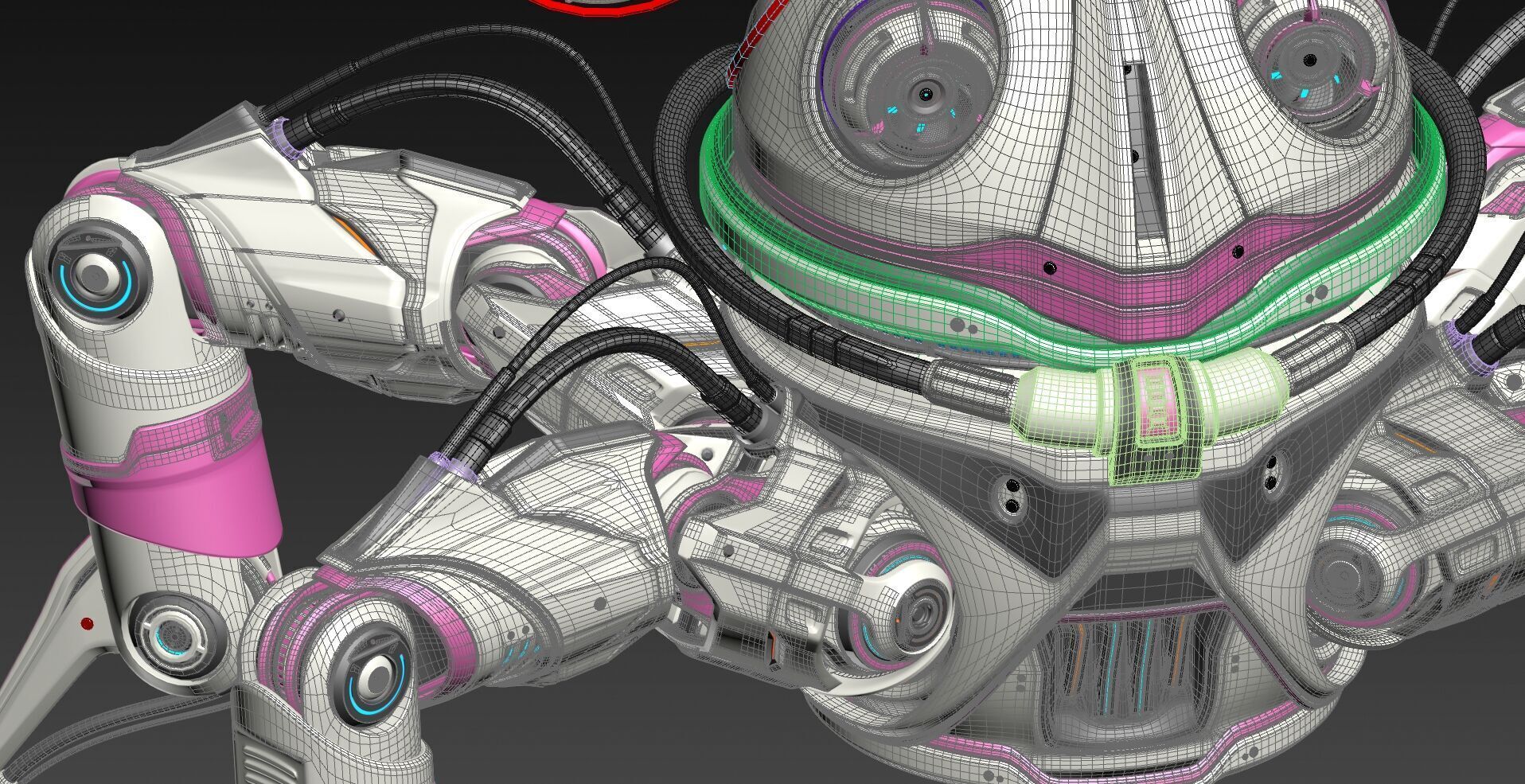 Sci-Fi Quadruped Robot - Rigged 3D model_20