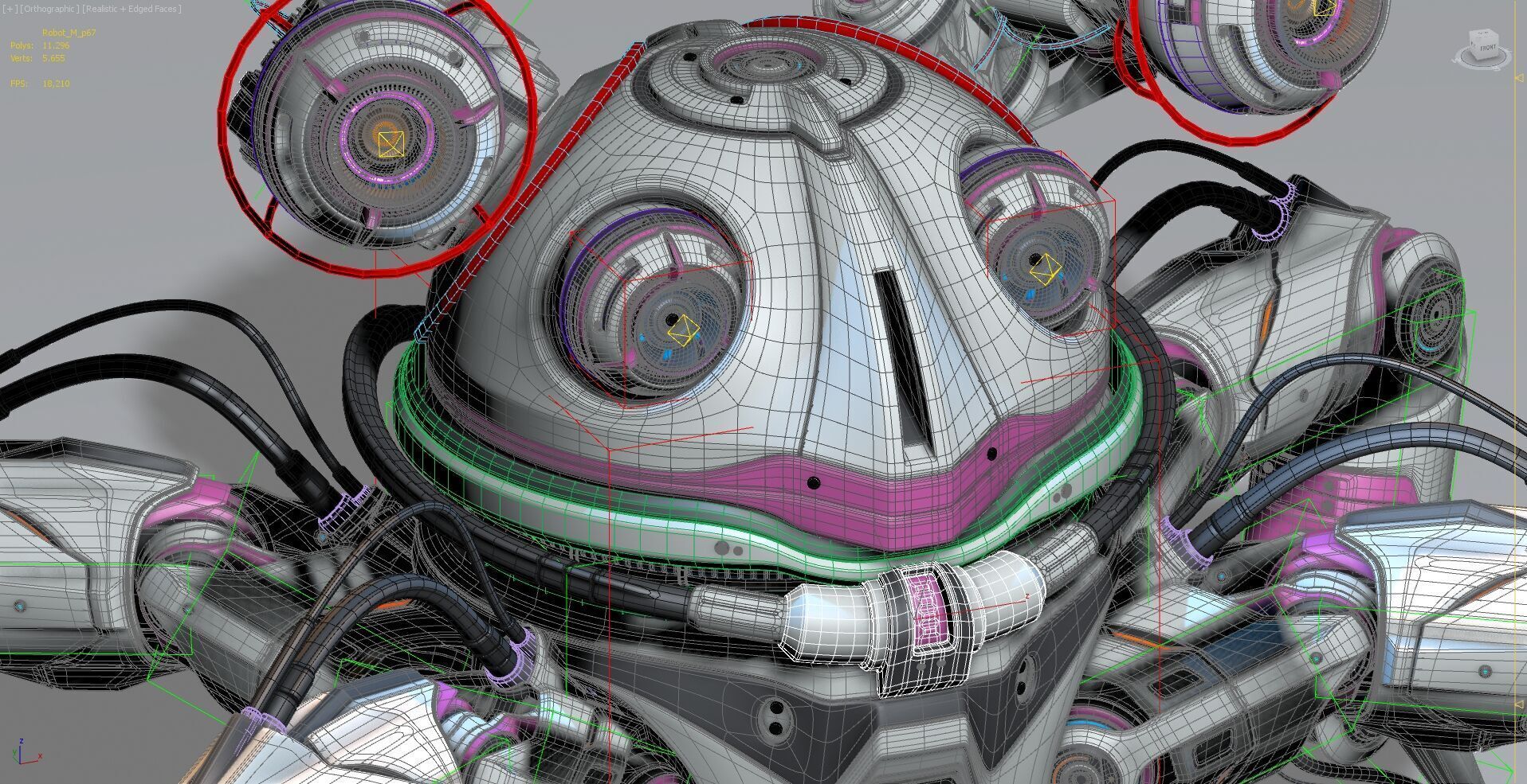 Sci-Fi Quadruped Robot - Rigged 3D model_22