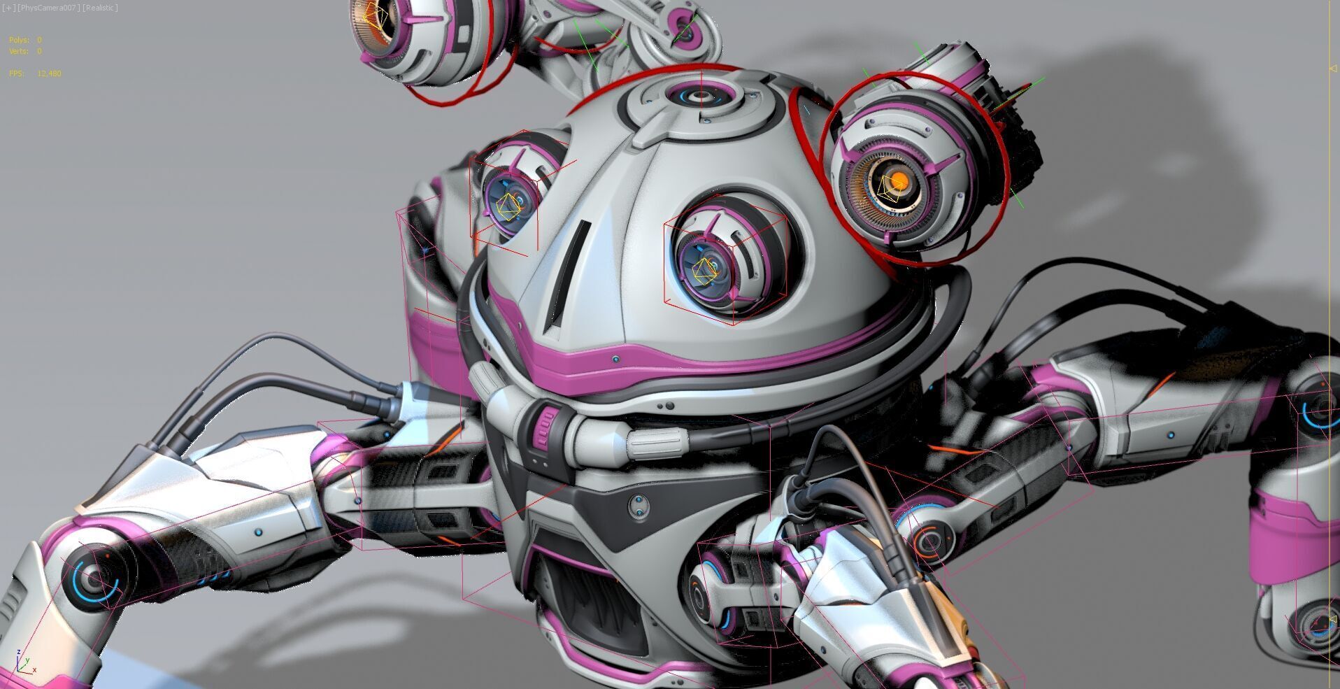 Sci-Fi Quadruped Robot - Rigged 3D model_29