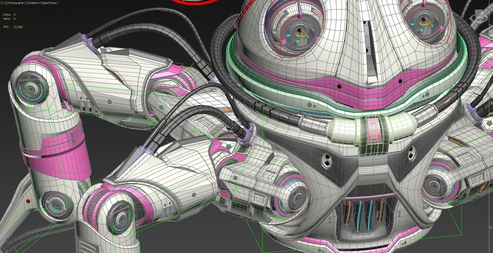 Sci-Fi Quadruped Robot - Rigged 3D model_19