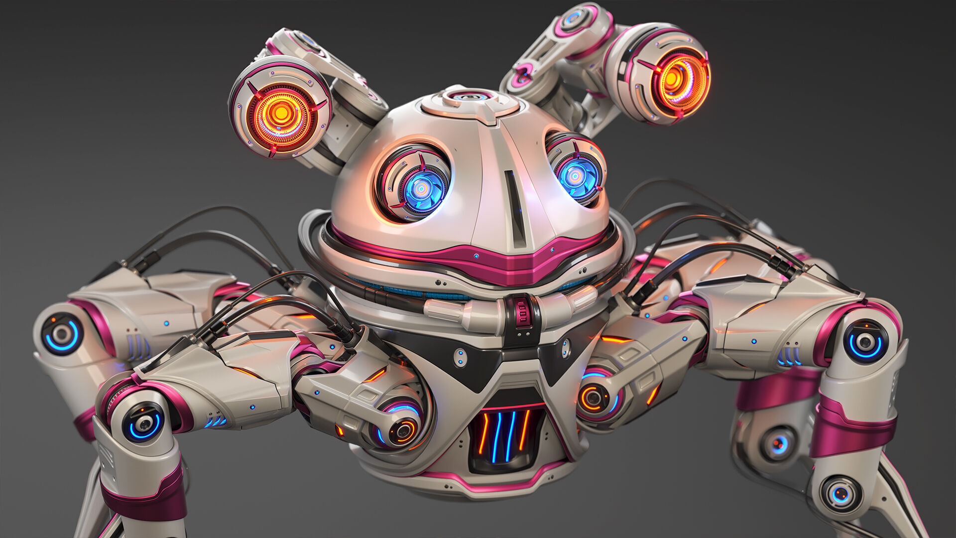 Sci-Fi Quadruped Robot - Rigged 3D model_1