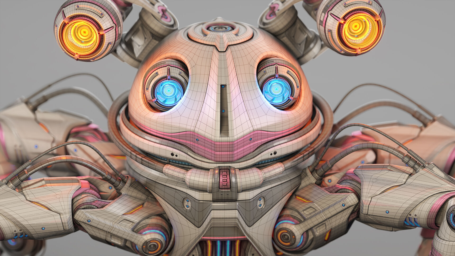 Sci-Fi Quadruped Robot - Rigged 3D model_5