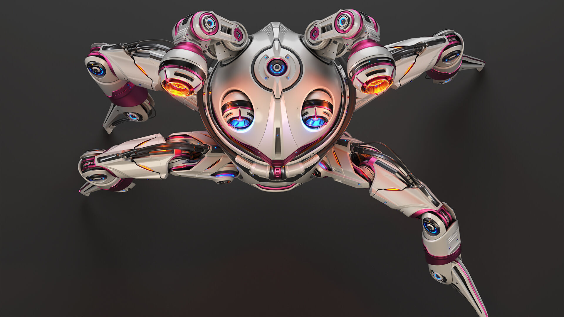 Sci-Fi Quadruped Robot - Rigged 3D model_12