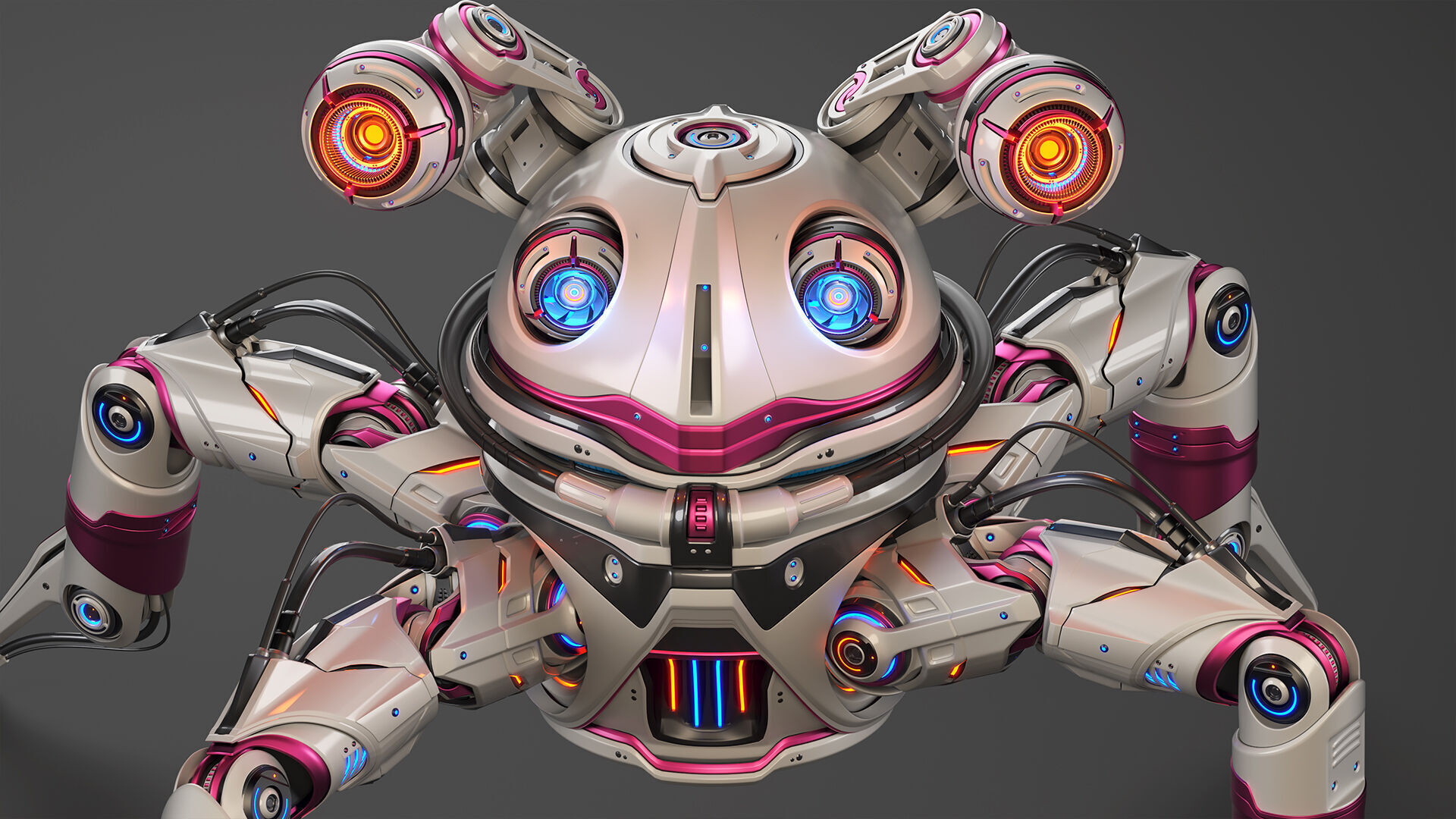 Sci-Fi Quadruped Robot - Rigged 3D model_15