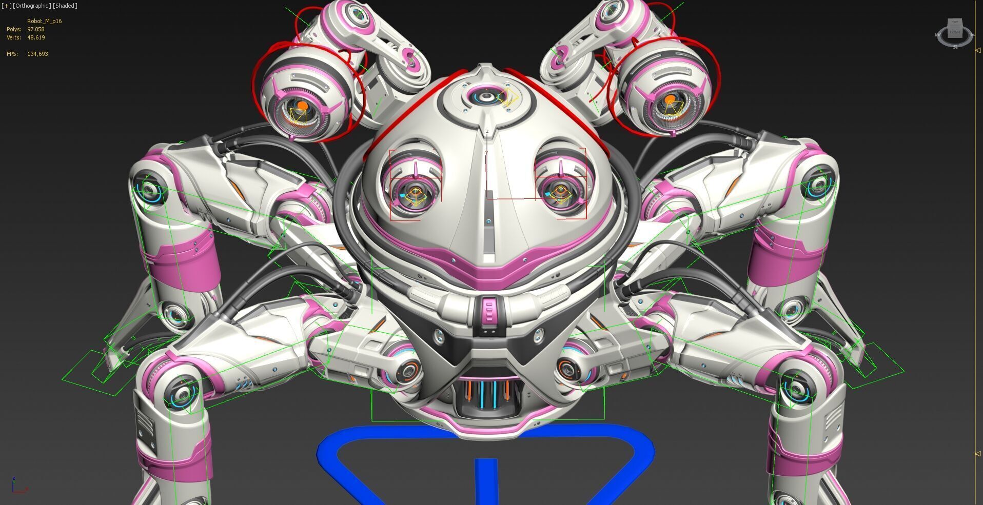 Sci-Fi Quadruped Robot - Rigged 3D model_18