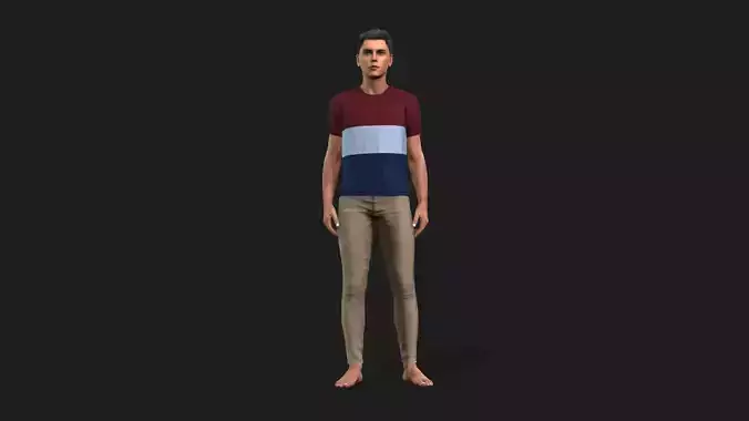 Realistic Male 3D Character