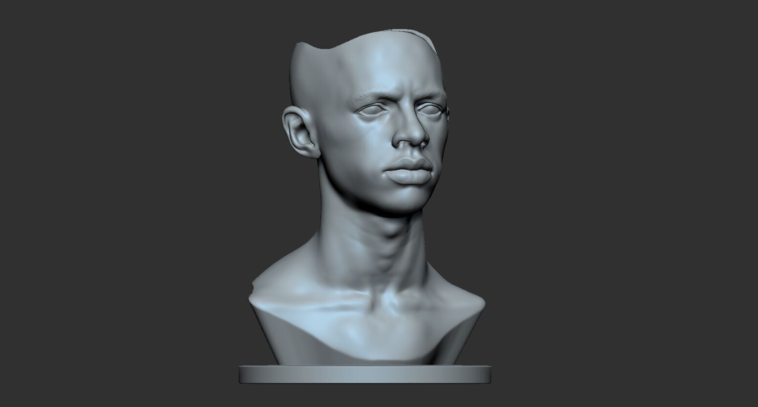Head vase 3D print model_4