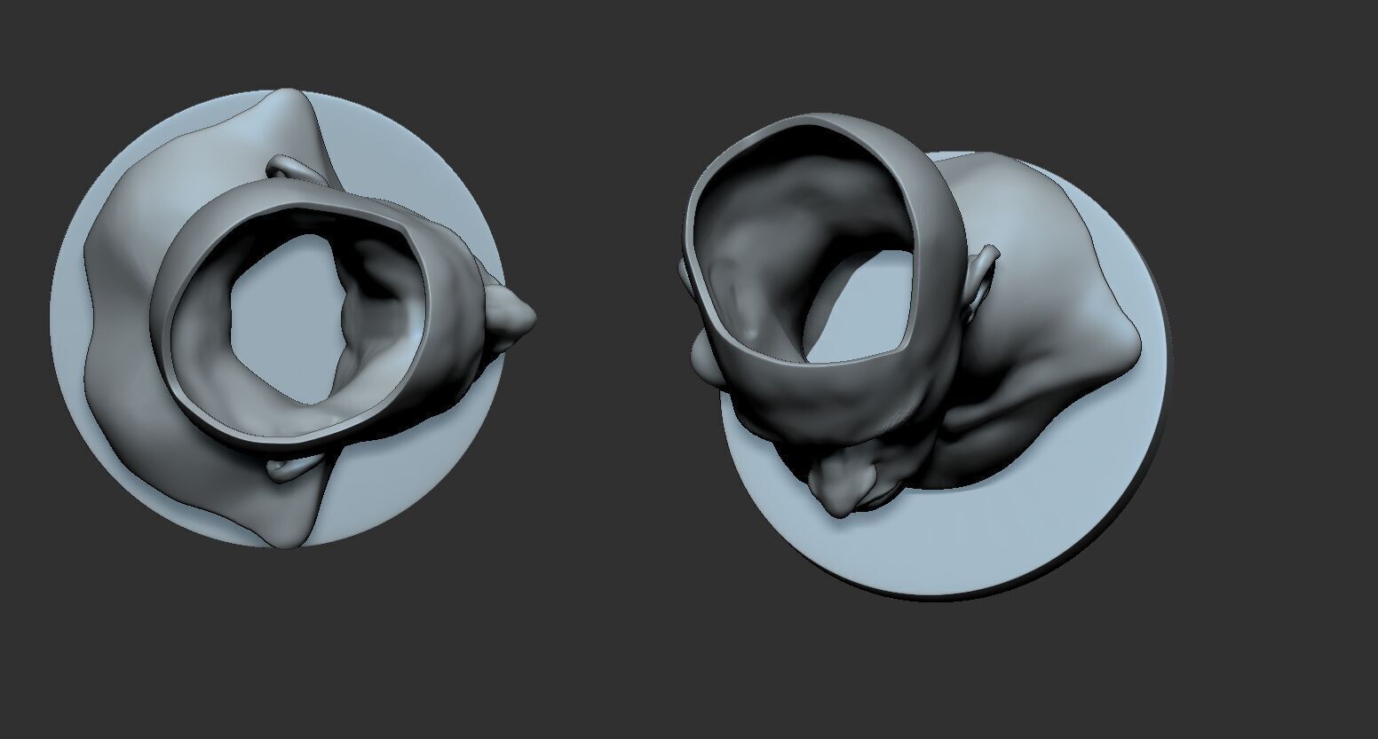 Head vase 3D print model_6