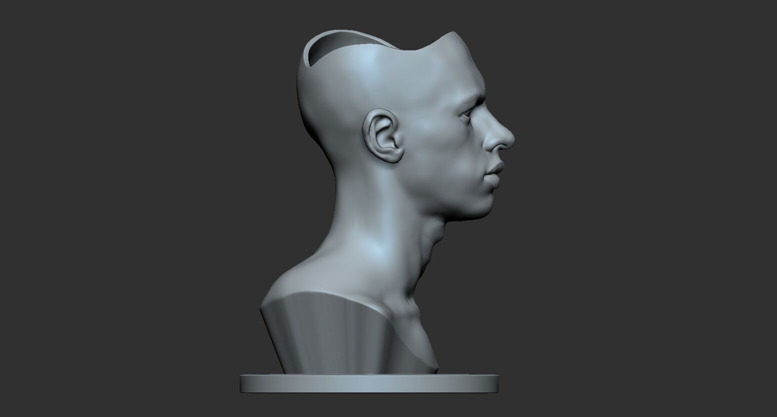 Head vase 3D print model_5