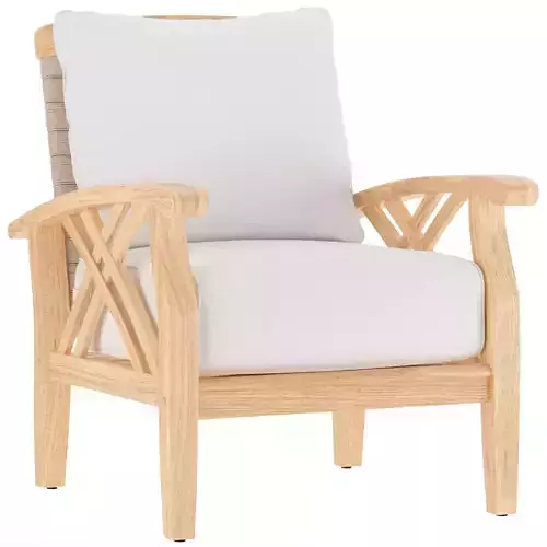 Cambridge Casual Carmel Teak Patio Club Chair with Cushion 3D model