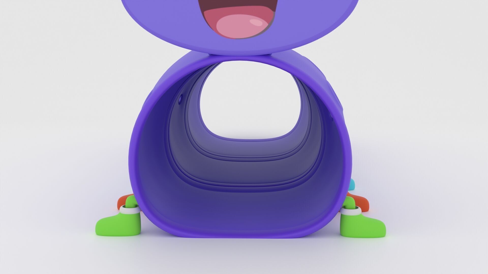 Caterpillar Play Tunnel Cartoon 3D Model Low-poly 3D model_7