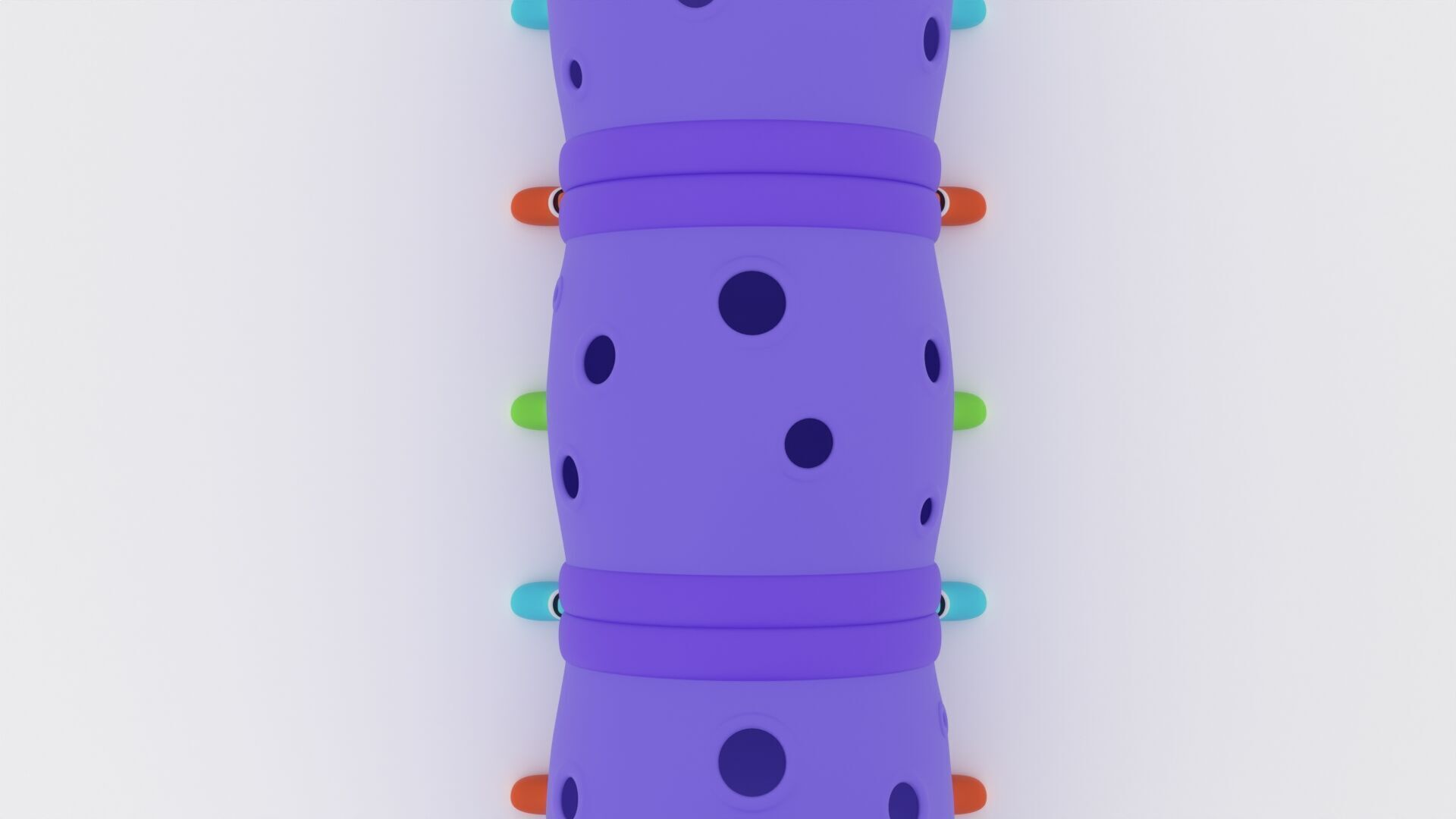 Caterpillar Play Tunnel Cartoon 3D Model Low-poly 3D model_8