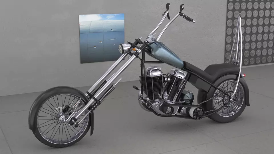 70s Styled chopper Free 3D model