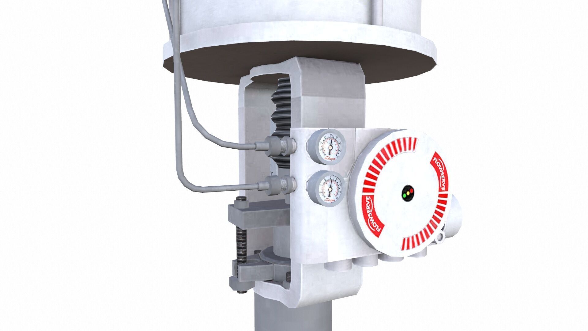 Control Valve Low-poly 3D model_3