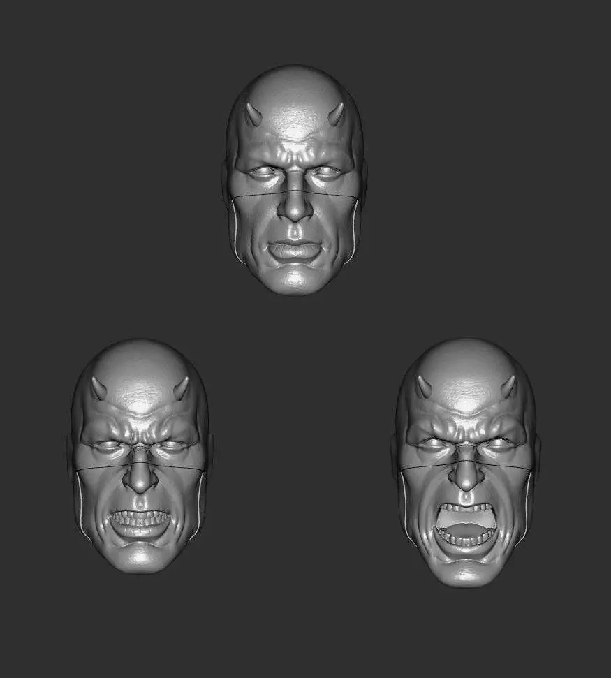MARVEL DAREDEVIL CLASSIC EXPRESSION 3-PACK HEADSCULPT 3D print model
