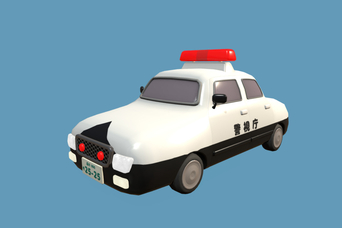 Cute Police Box -KOBAN- Set Low-poly 3D model_14