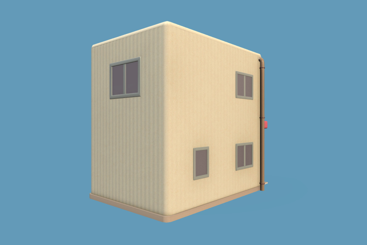 Cute Police Box -KOBAN- Set Low-poly 3D model_4
