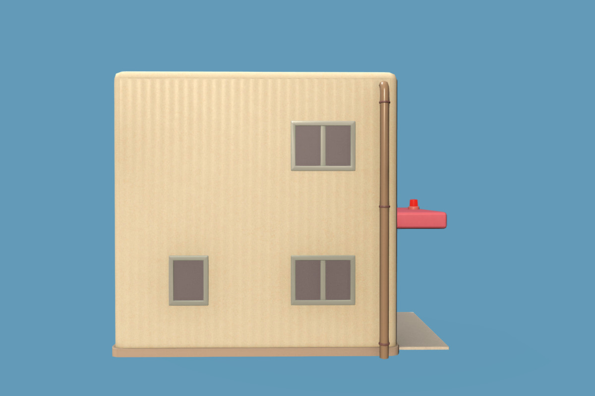 Cute Police Box -KOBAN- Set Low-poly 3D model_12