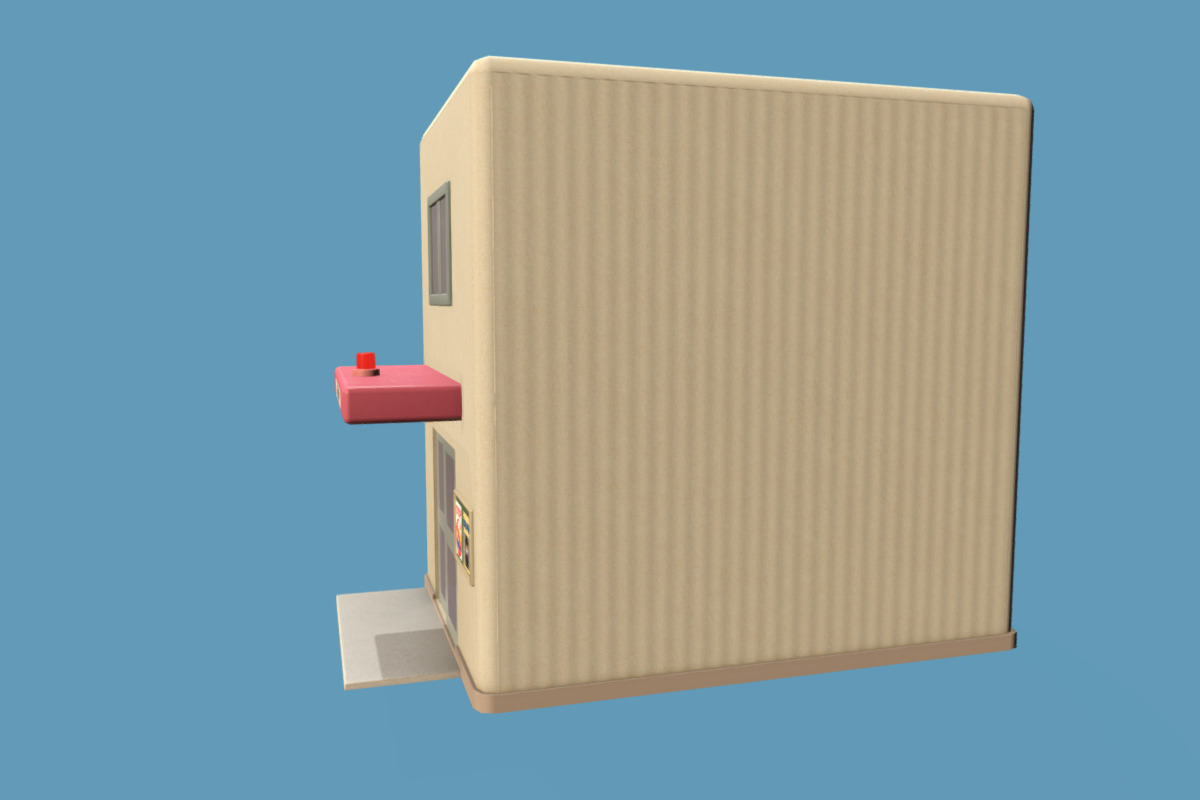 Cute Police Box -KOBAN- Set Low-poly 3D model_9