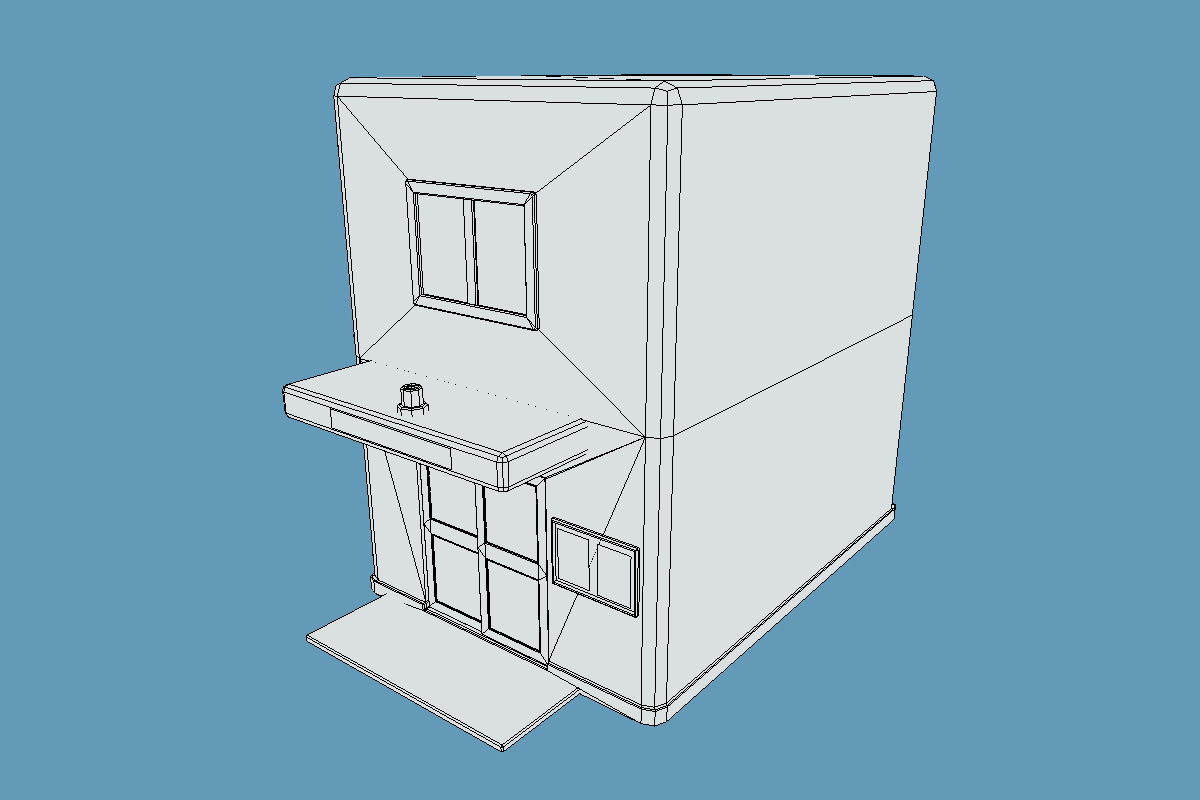 Cute Police Box -KOBAN- Set Low-poly 3D model_19