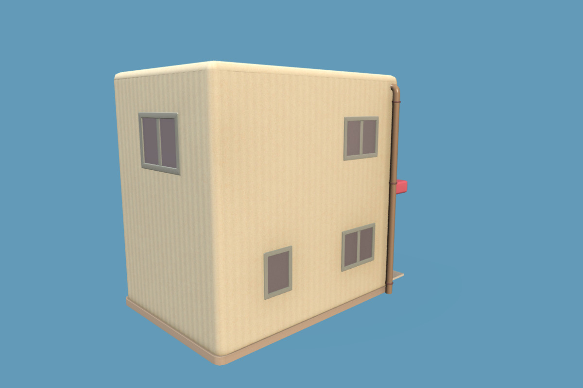 Cute Police Box -KOBAN- Set Low-poly 3D model_11