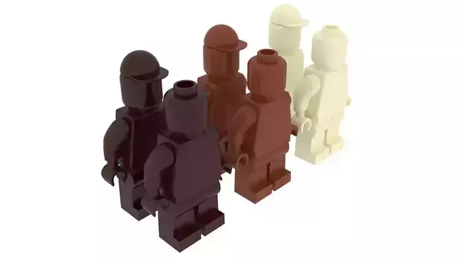 Chocolate Lego Mans Set 3D model