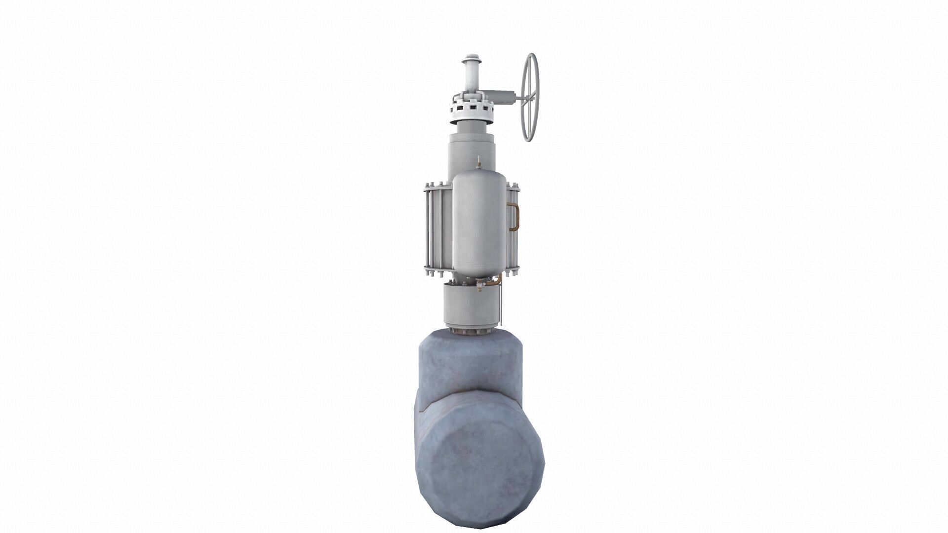 Control Valve Handjack Low-poly 3D model_4