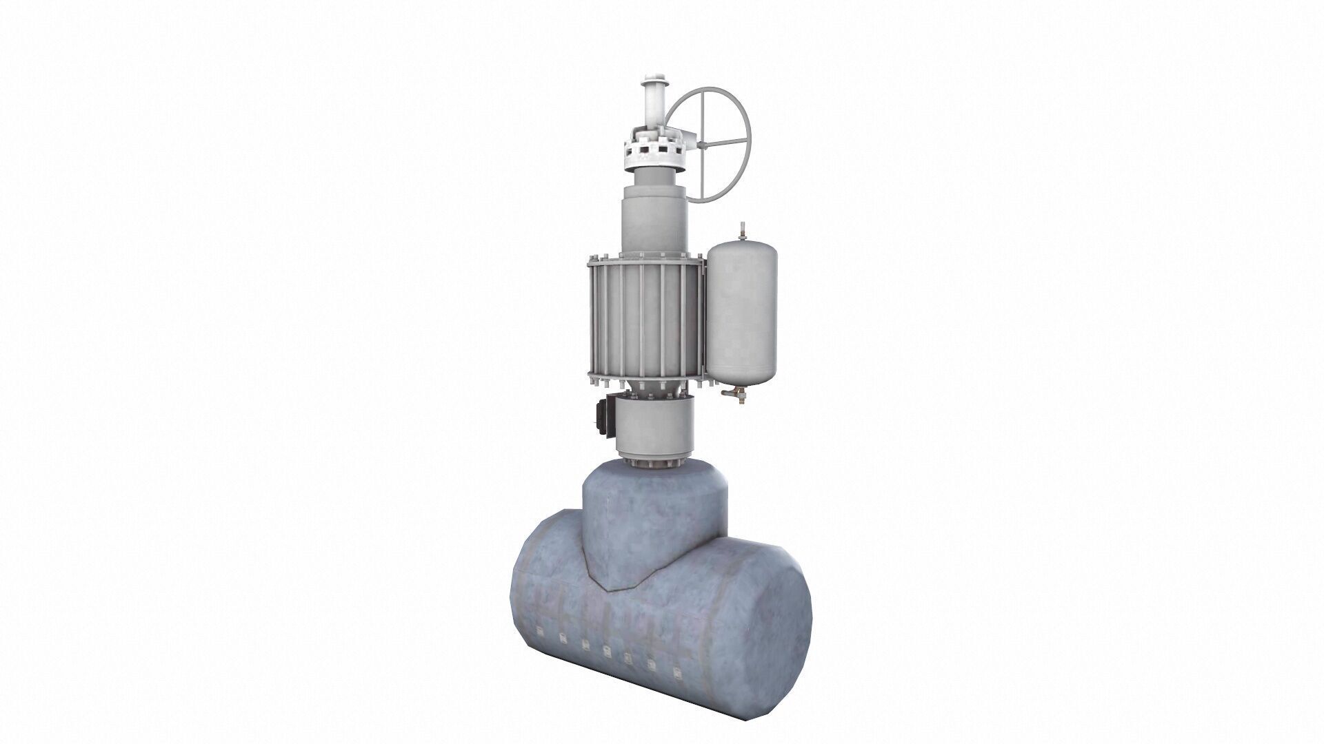 Control Valve Handjack Low-poly 3D model_5