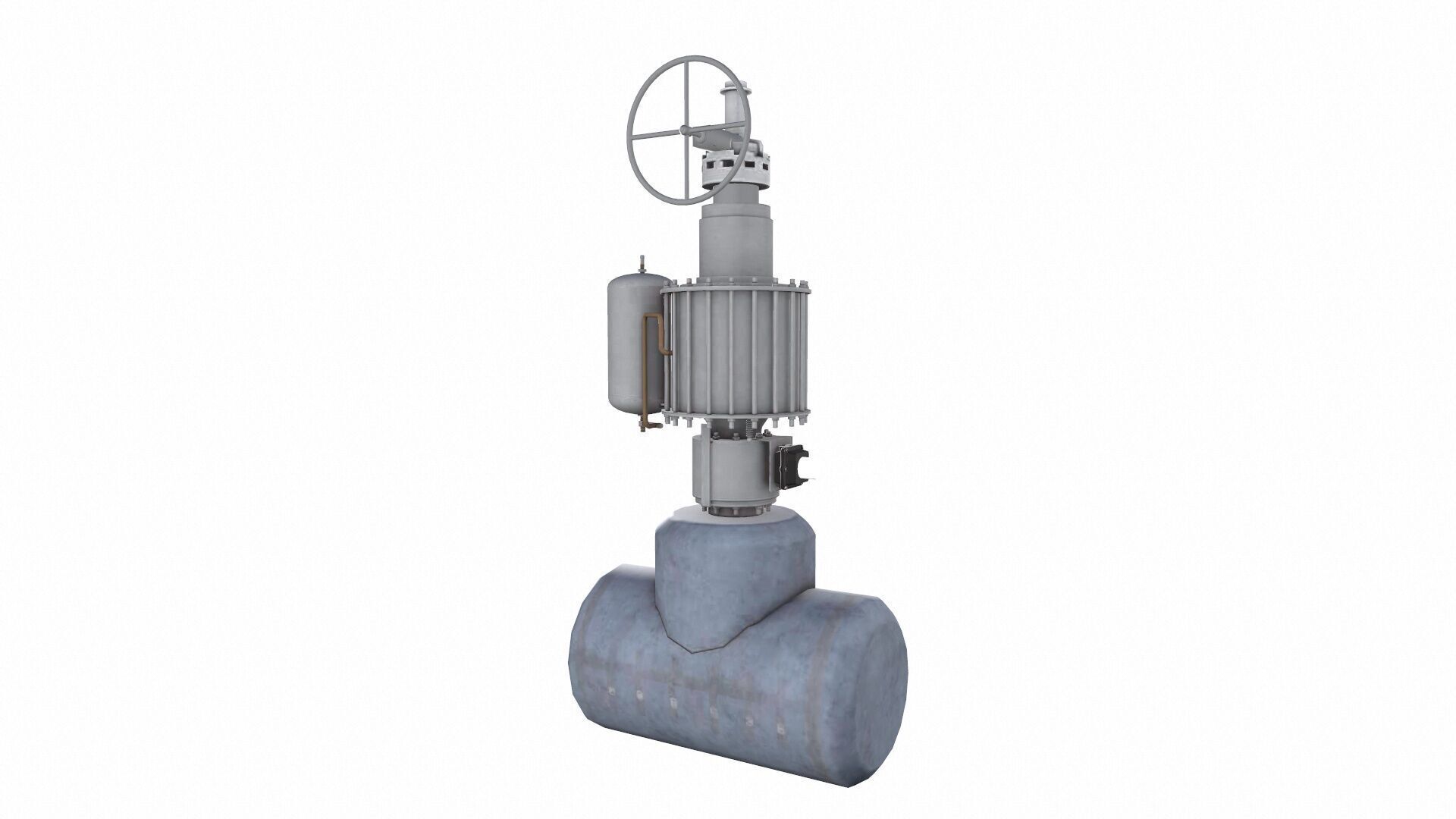 Control Valve Handjack Low-poly 3D model_2