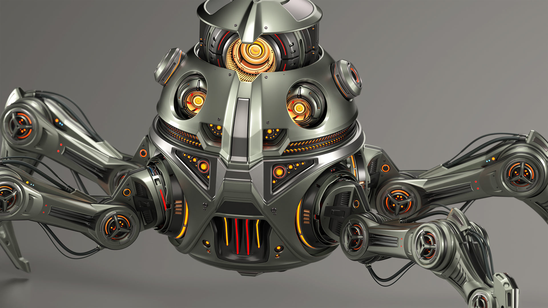 Sci-Fi Quadruped Mech pack 3D Model Collection_12