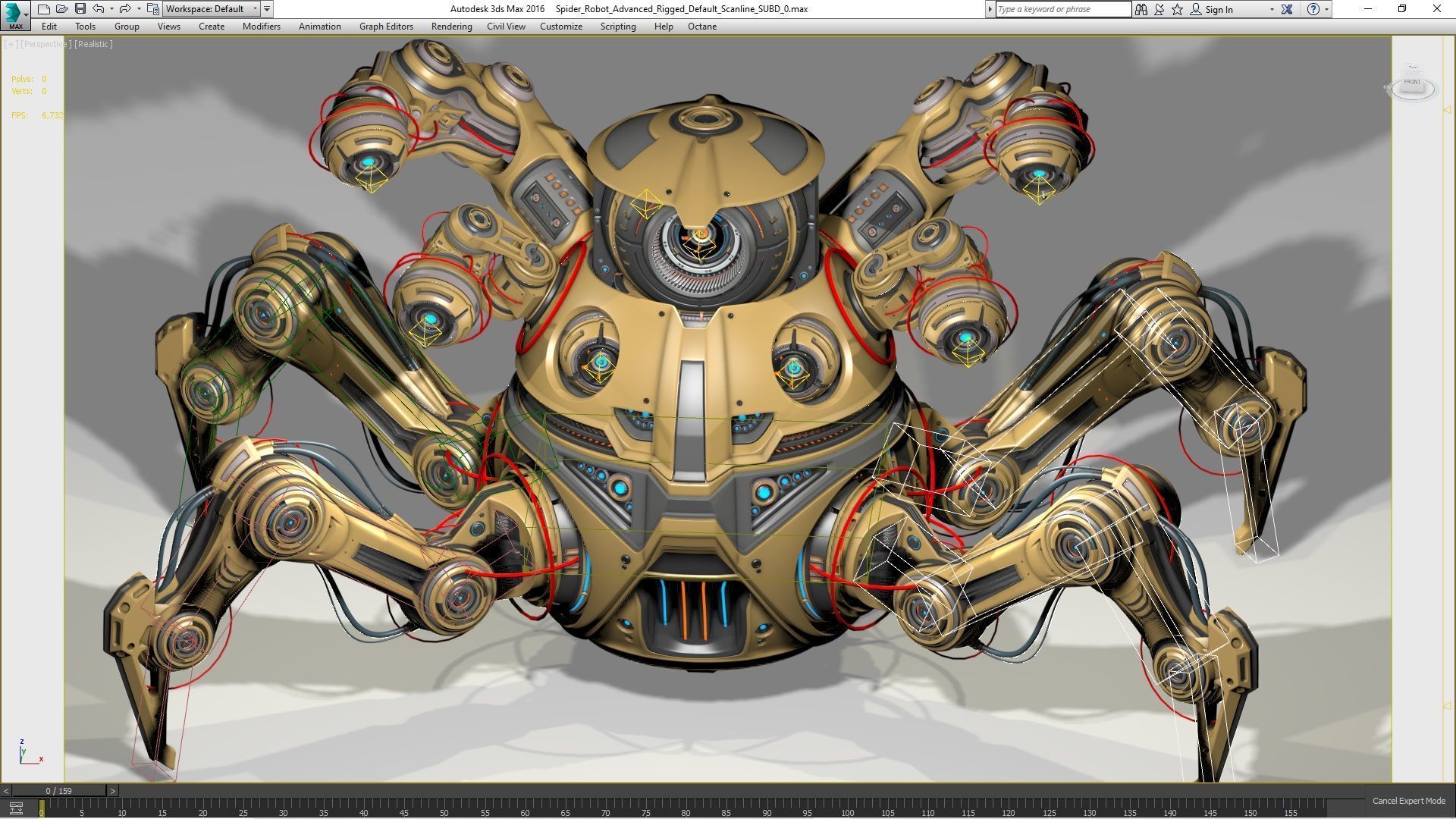 Sci-Fi Quadruped Mech pack 3D Model Collection_10