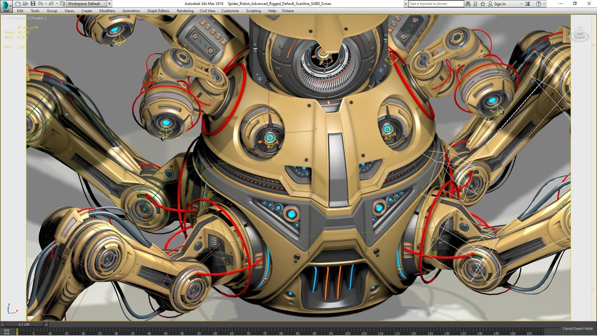 Sci-Fi Quadruped Mech pack 3D Model Collection_11