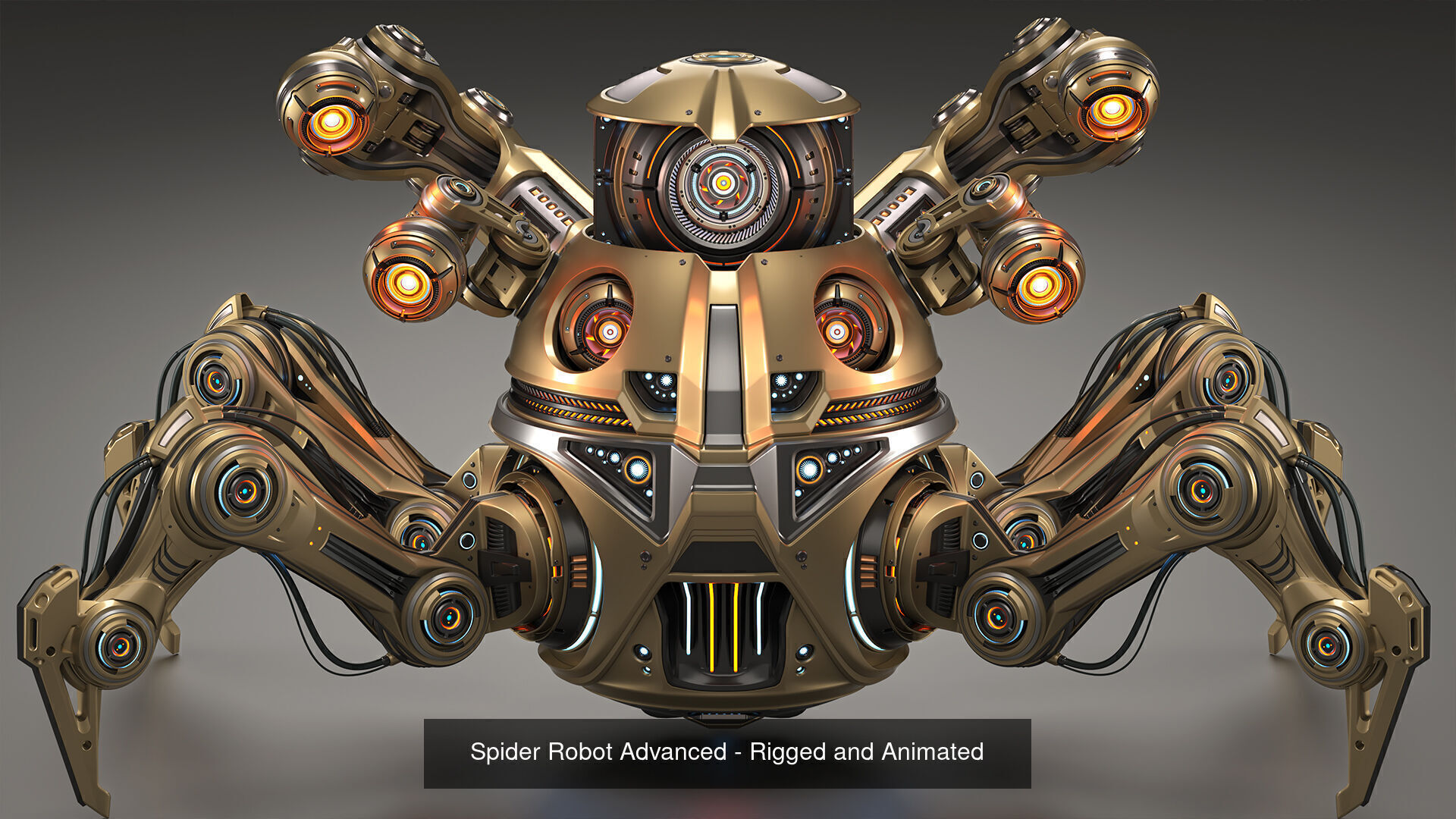 Sci-Fi Quadruped Mech pack 3D Model Collection_3