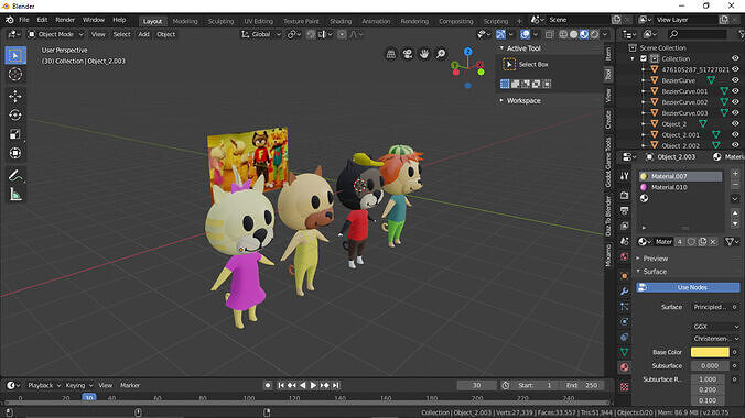 Cool Catz Characters Bundle Free low-poly 3D model