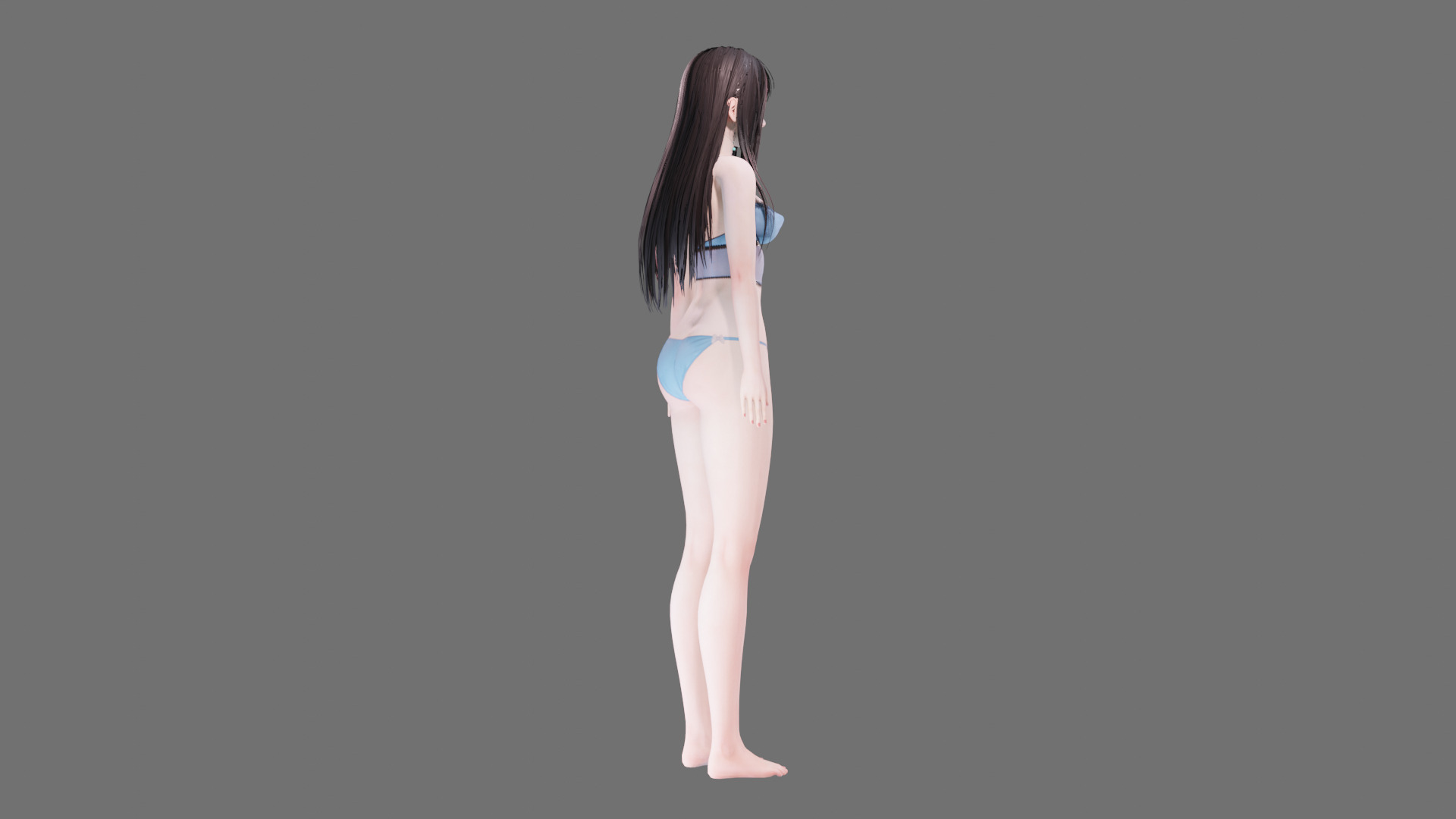 Lingerie clothes 0005 - Rig -Unreal - Unity - Blender - Animated Low-poly 3D model_35